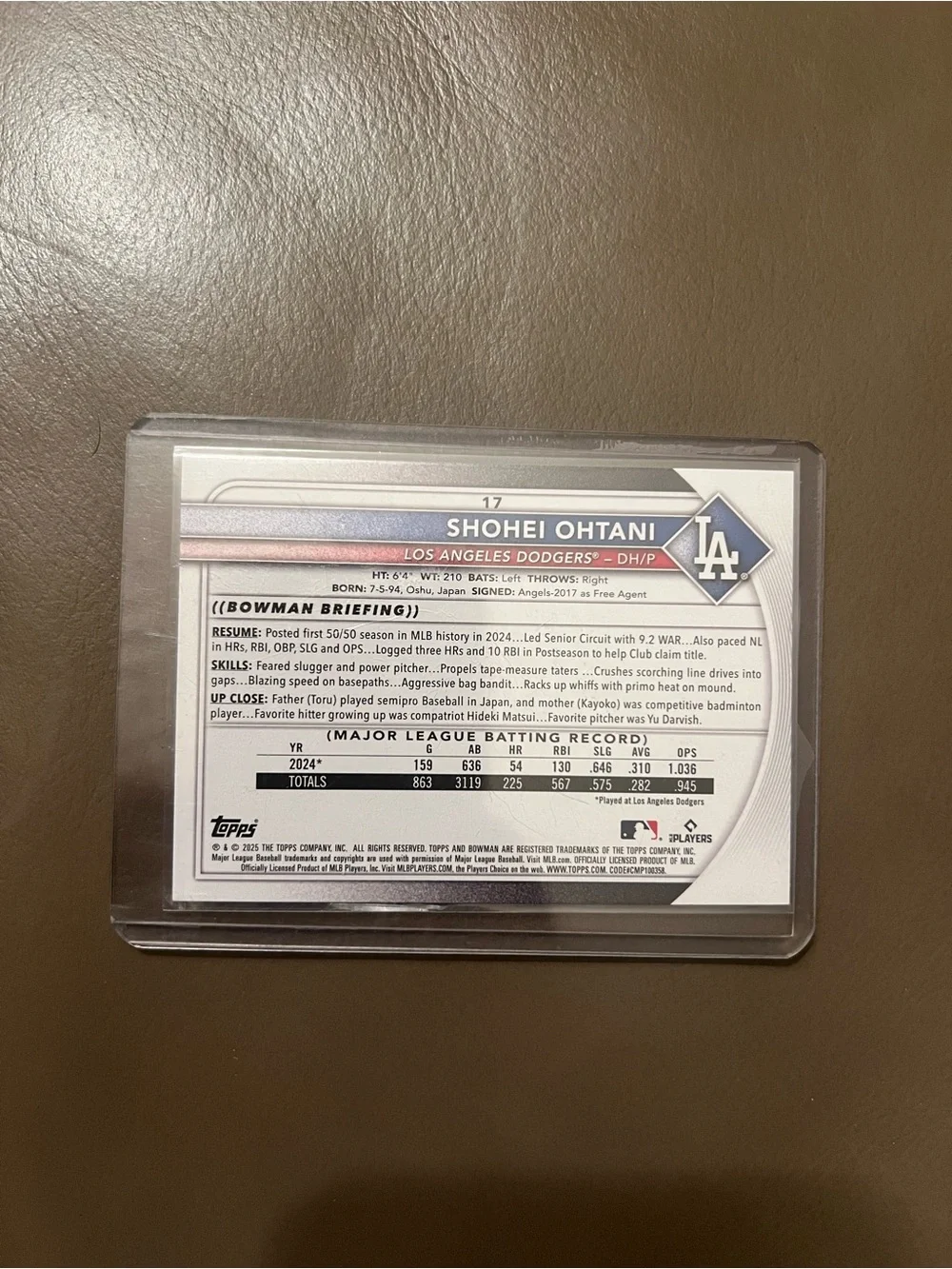 Topps Shohei Ohtani Card - White Blue - Picture 10 of 11